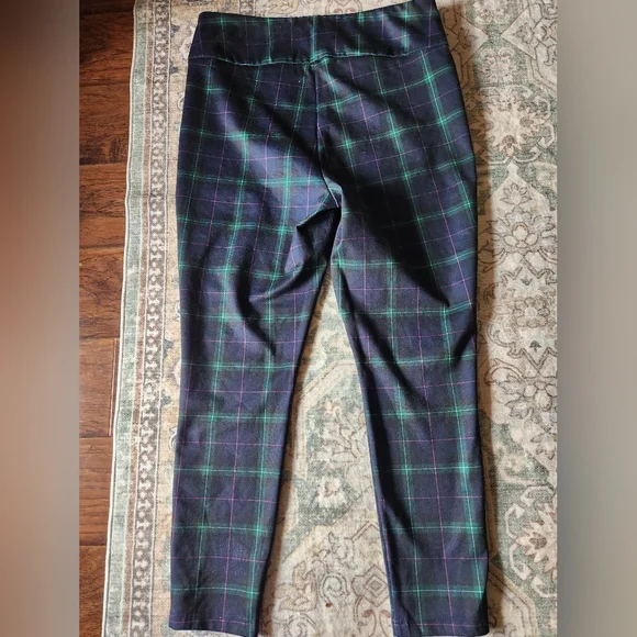 Crown & Ivy Green and Blue Tartan Trousers - Picture 2 of 3